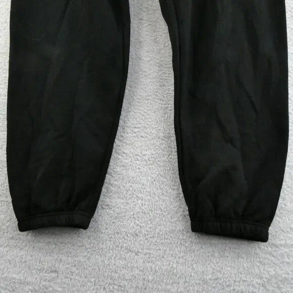 Victorias Secret XL Everyday Fleece Sweatpants Black Jogger Tapered Leg PINK New - Picture 3 of 8